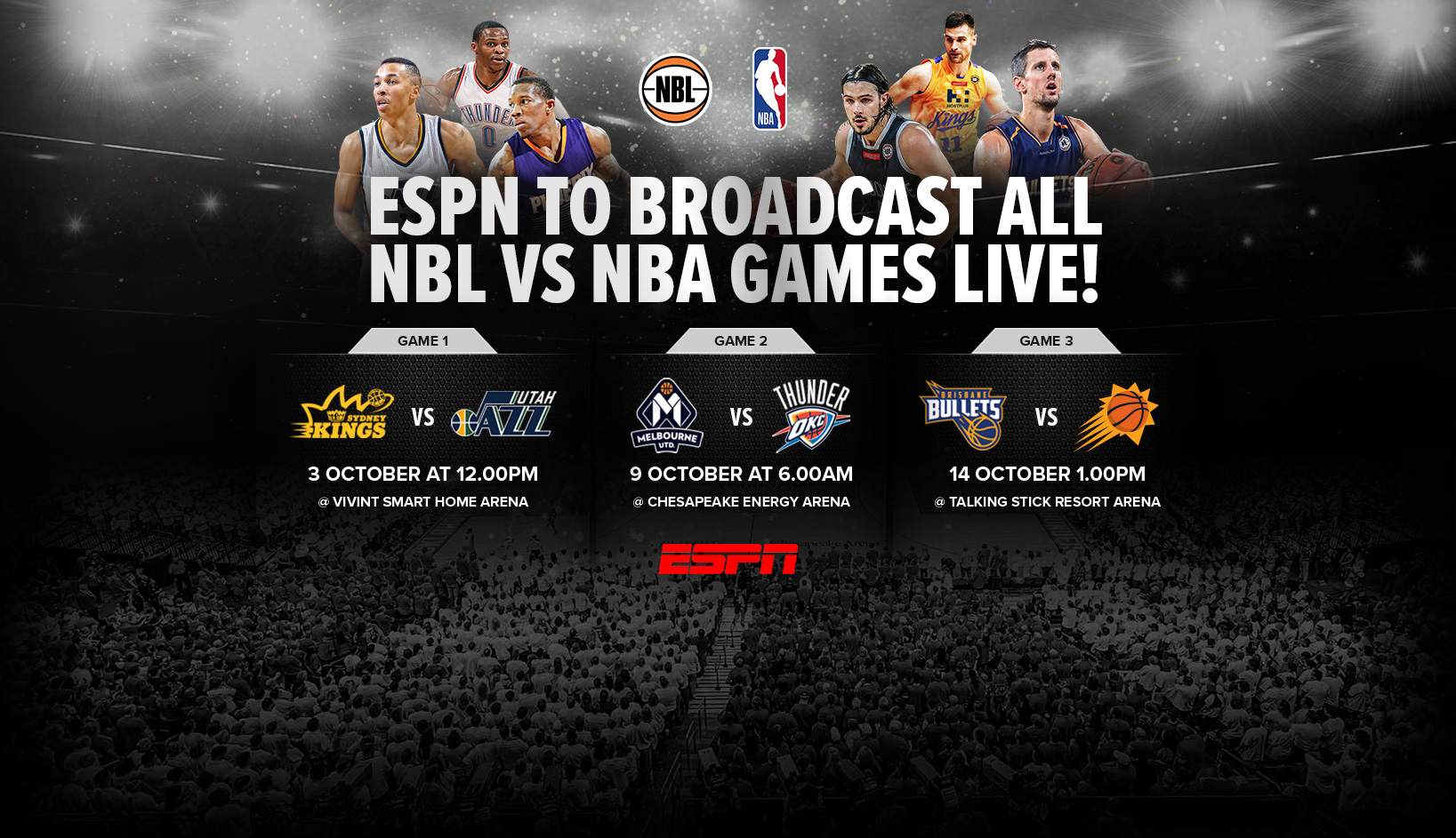 ESPN to broadcast all NBL x NBA games